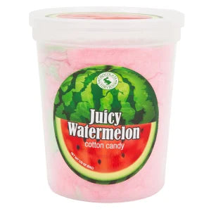 Juicy Watermelon Cotton Candy 1.75 oz in pink with watermelon label