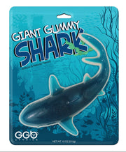 Giant Gummy Shark: translucent dark blue gummy candy in teal sleeve