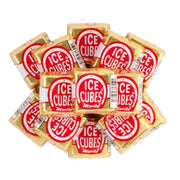 Ice Cubes 7 oz gold-wrapped candy with red logo