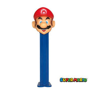 Blue PEZ Nintendo Mario dispenser with red cap and M logo
