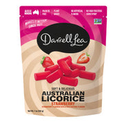 Darrell Lea Raspberry Soft Licorice 7 oz Peg Bag