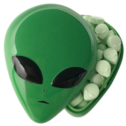 Alien Head Sours Tin with Candy