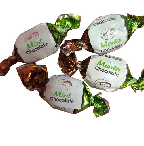 Chocolate Filled Mint Hard Candy
