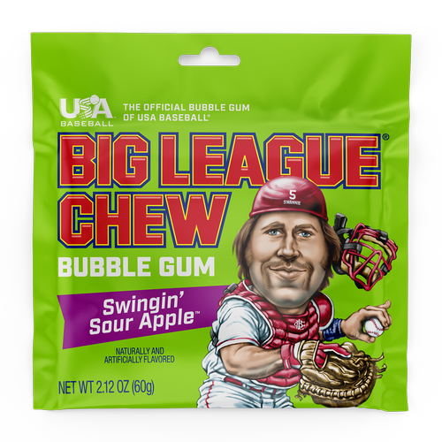 Big League Chew Sour Apple Bubble Gum