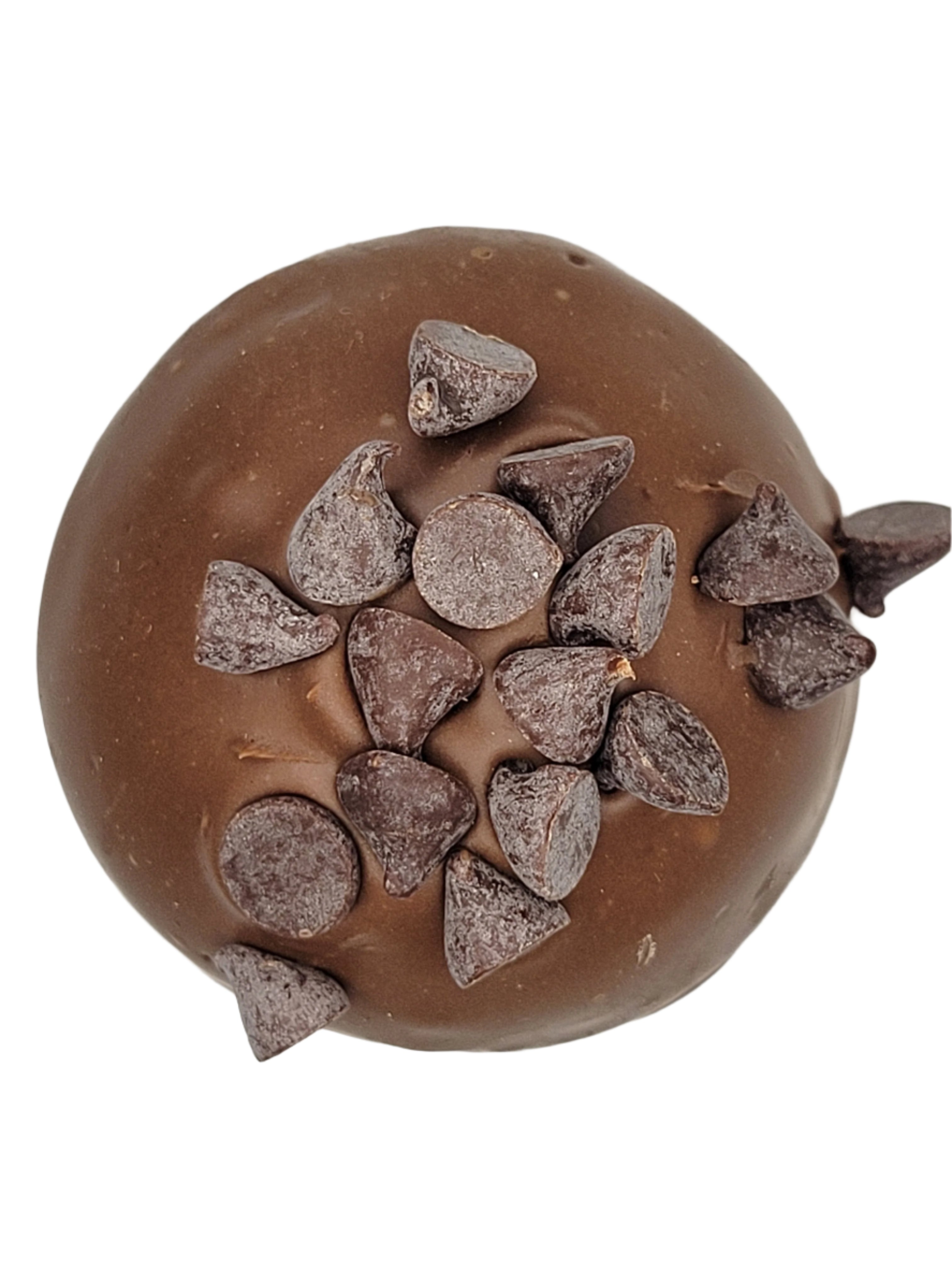 Cookie Dough Truffle 1.5oz with glossy dark chocolate and mixed chips