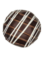 Cookies & Cream Truffle 1.5oz with dark chocolate grid drizzle
