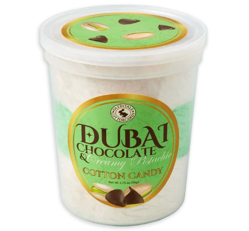 Dubai Chocolate & Creamy Pistachio Cotton Candy