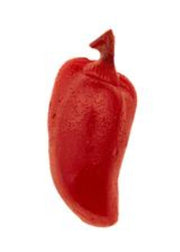Glossy red pepper-shaped charm in Gummy Ghost Pepper product