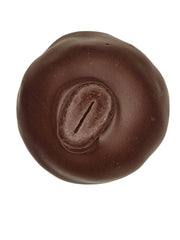Kahlua & Cream Truffle 1.5oz: glossy dark chocolate-coated coffee bean candy