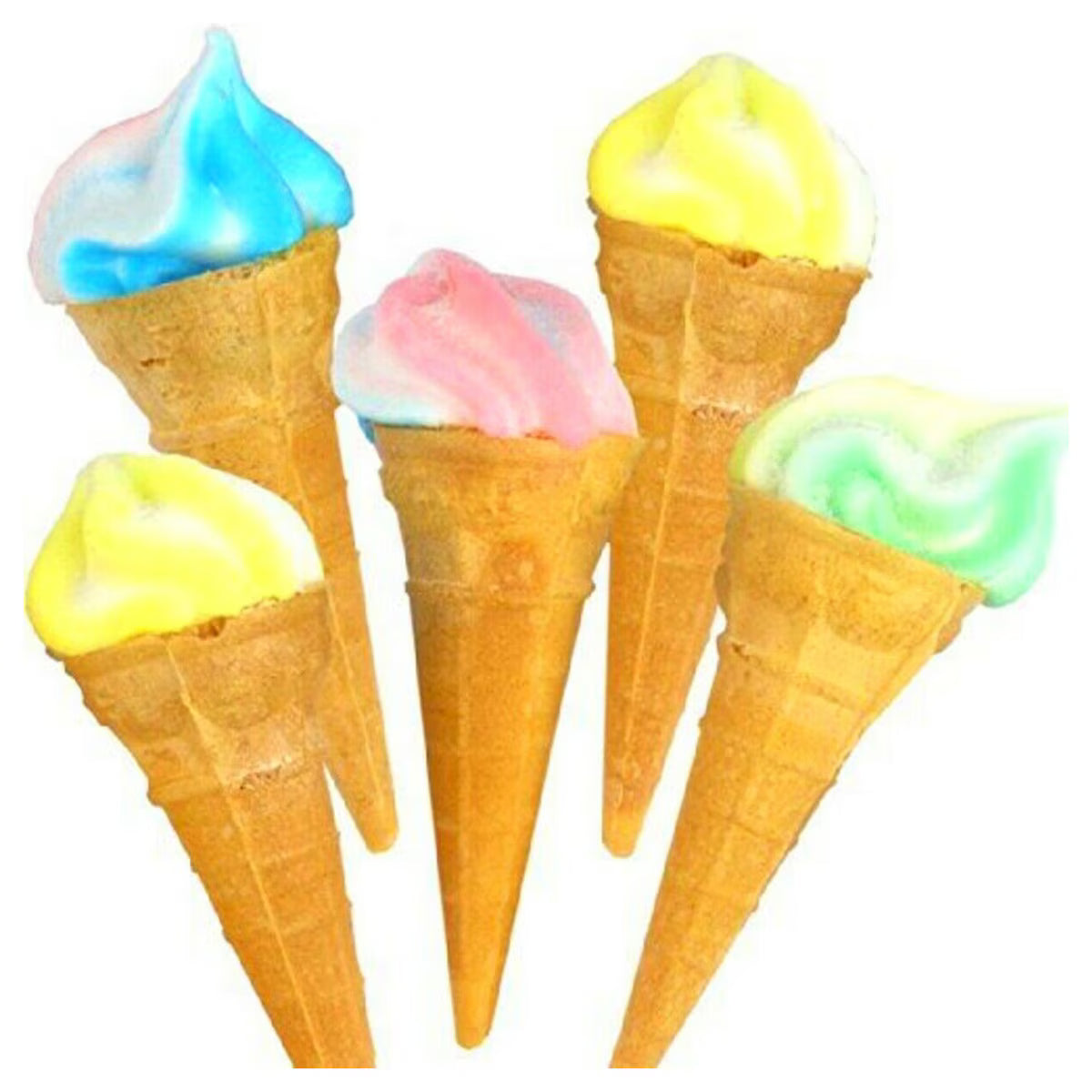 Marshmallow candy cones in a colorful wrapper
