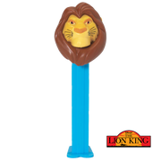 Mufasa PEZ dispenser from Disneys The Lion King, blue plastic with brown mane