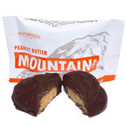 Split chocolate-coated peanut butter Mountain Bar from Brown & Haley revealing creamy interior