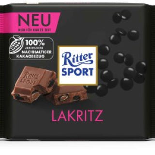 Ritter Sport Milk Chocolate with Licorice