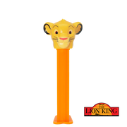 Yellow plastic Simba PEZ dispenser from The Lion King