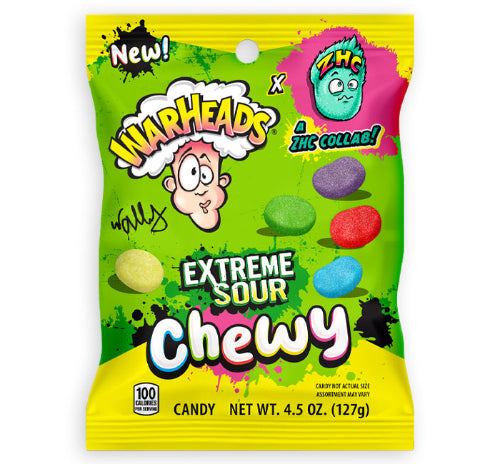 Warheads Extreme Sour Chewy Candy Peg Bag