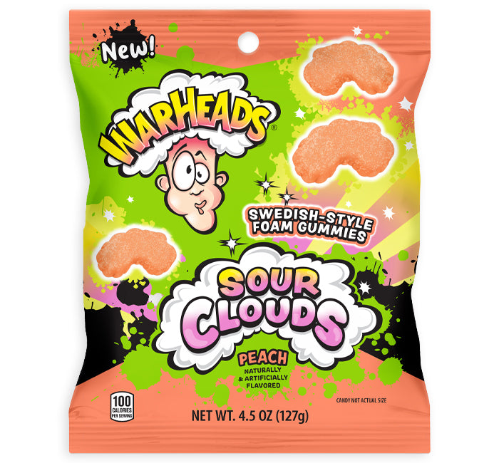 Warheads Sour Clouds Peach Peg Bag