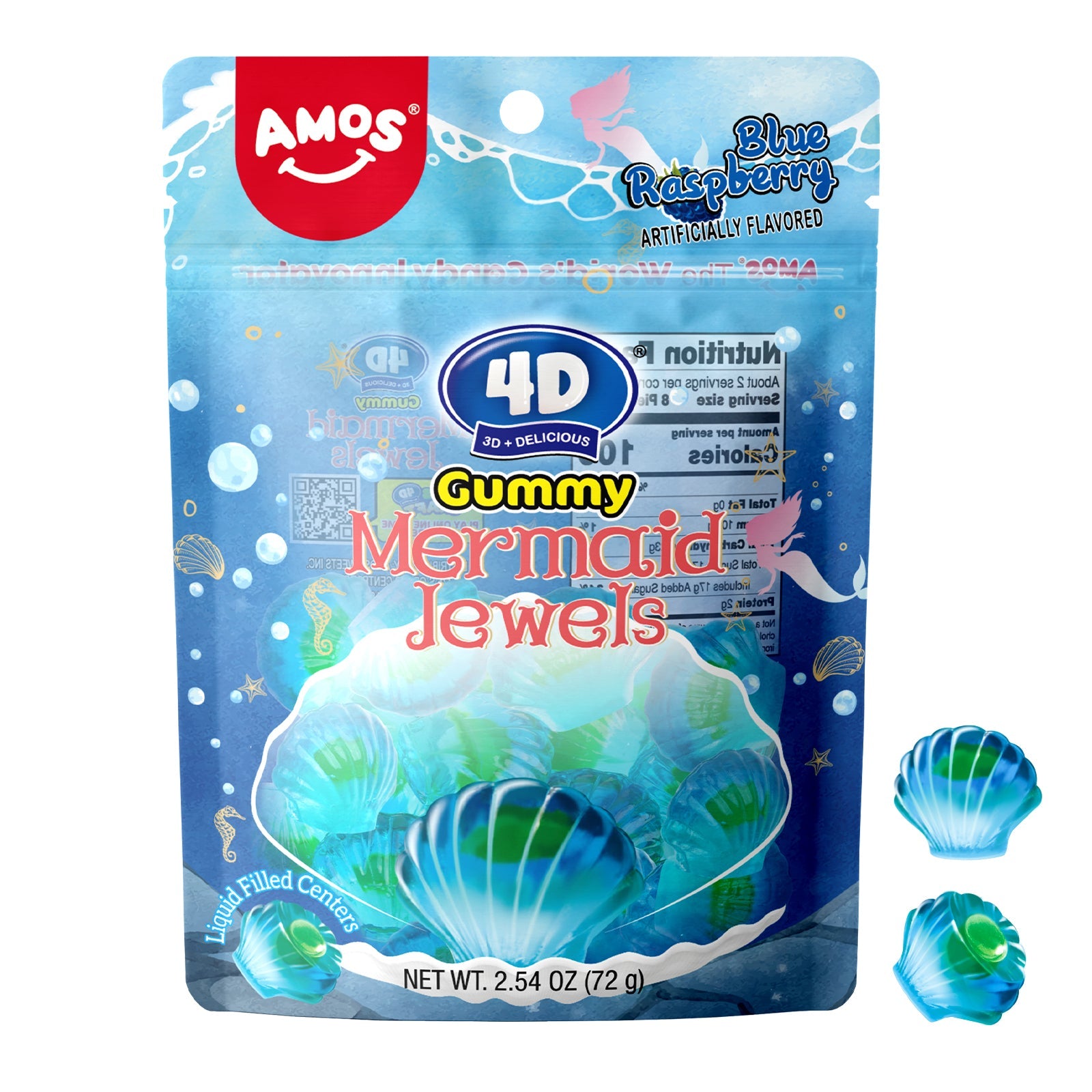 4D Gummy Mermaid Jewels Peg Bag