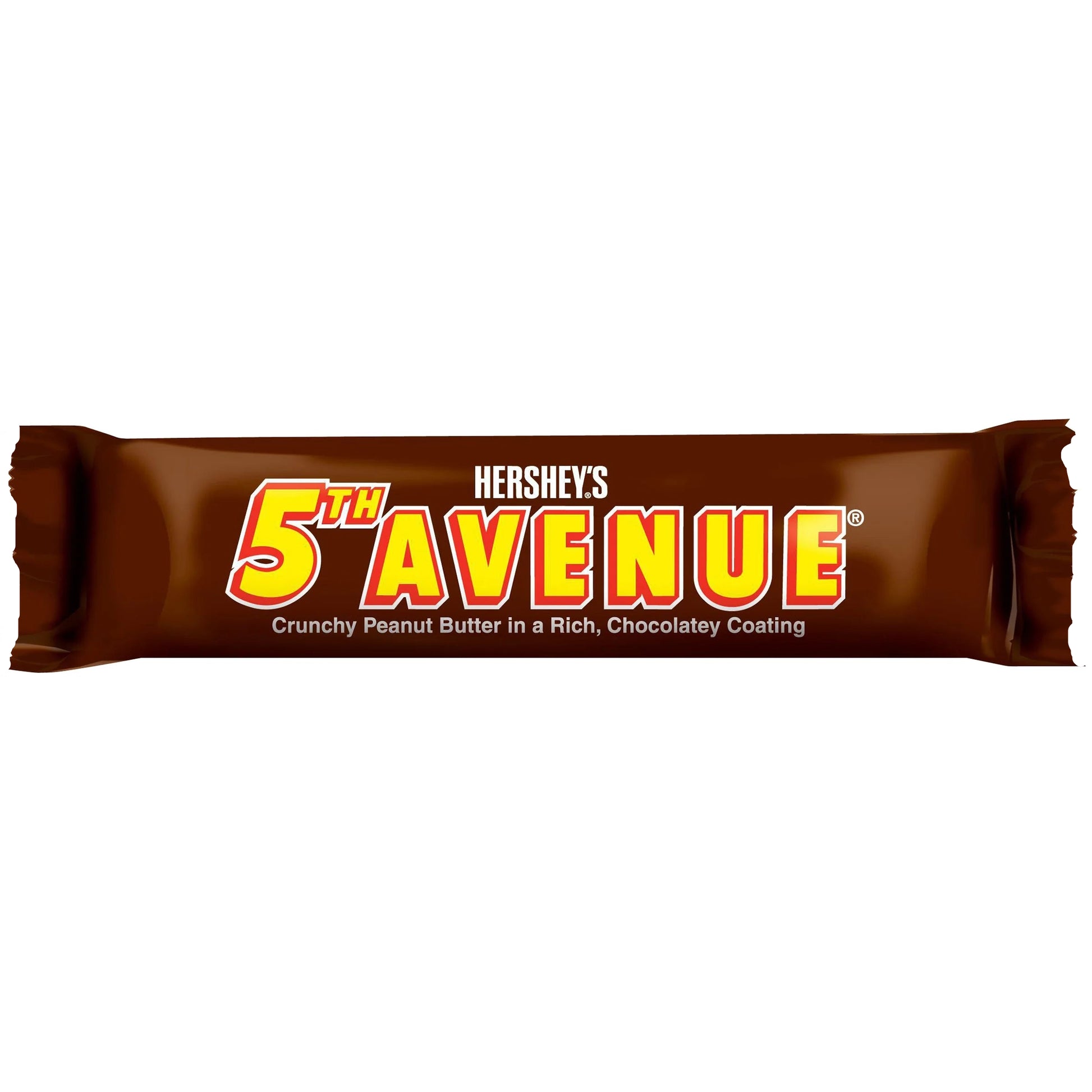 Hershey’s 5th Avenue chocolate bar in rich brown wrapper with yellow and red lettering