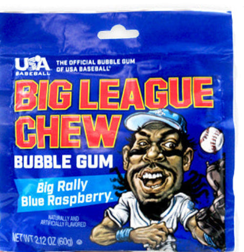 Big League Chew Blue Raspberry Bubble Gum