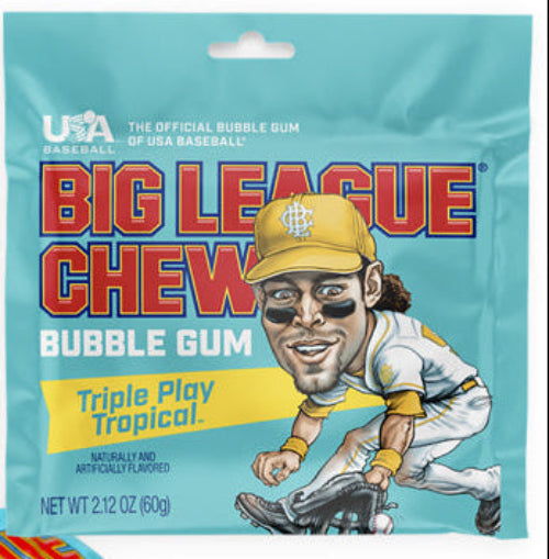 Big League Chew Triple Play Tropical Bubble Gum