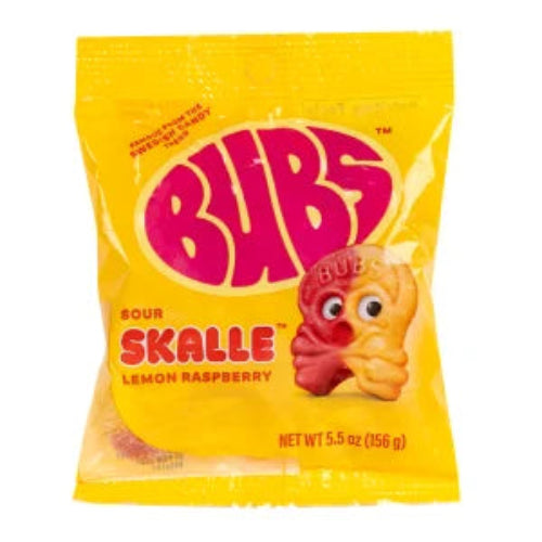 Bubs Sour Skulls Lemon Raspberry Peg Bag