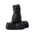 Black Licorice Cats gummy candy in seated pose with glossy texture