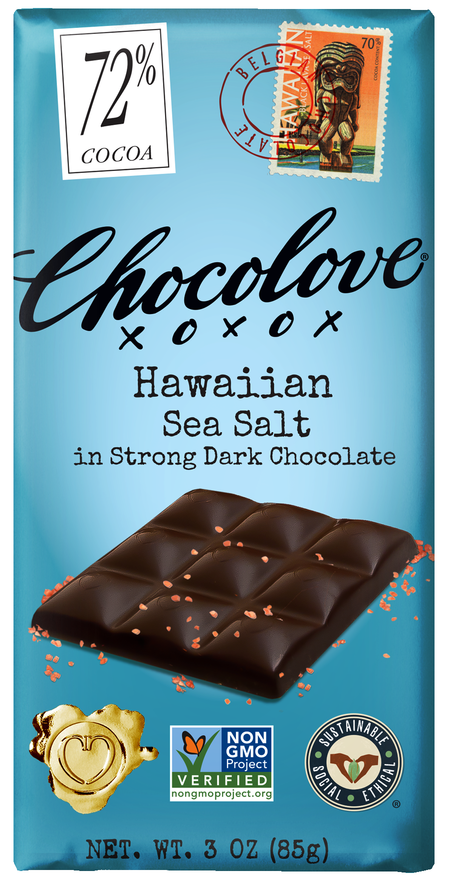 Chocolove Hawaiian Sea Salt Dark Chocolate Bar