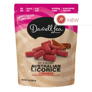 Darrell Lea Cinnamon Licorice Peg Bag