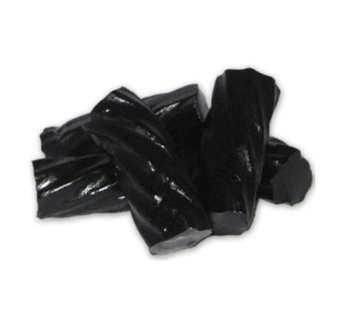 Australian red and black licorice twists in an 8 oz scoop bag