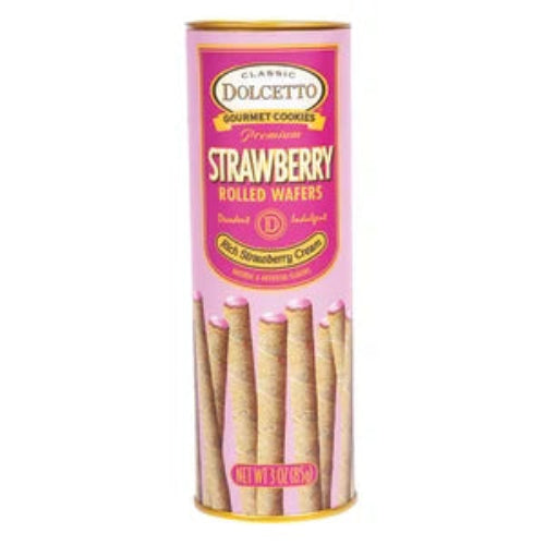 Dolcetto Rolled Strawberry Wafers