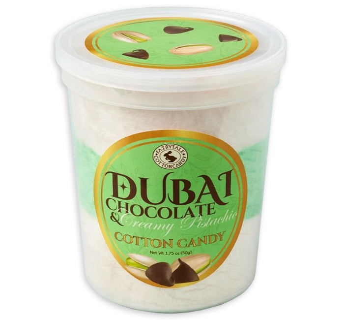 Dubai Chocolate & Creamy Pistachio Cotton Candy