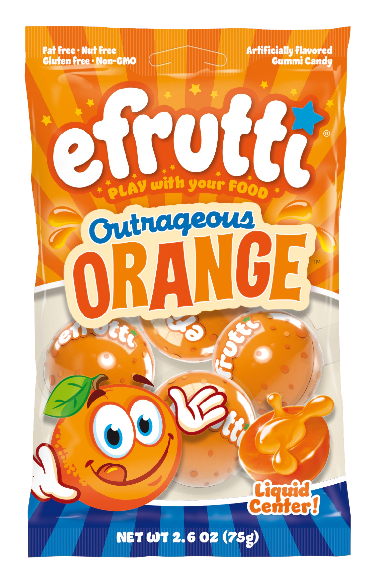 Efrutti Outrageous Orange Gummies Peg Bag
