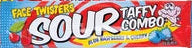 Face Twisters Sour Blue Raspberry Cherry Taffy