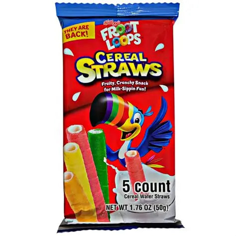 Kellogg's Fruit Loops Cereal Straws 5 pc