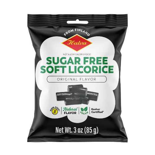 Halva Sugar Free Black Licorice Peg Bag