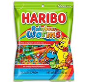 Haribo Rainbow Worms Peg Bag