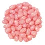 Pink Jelly Belly bubble gum flavored jelly beans in circular display