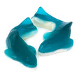 Teal and white gummy sharks from Killer Gummy Sharks product
