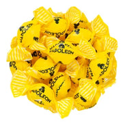 Napoleon Lemon Sours: bright yellow foil-wrapped candies with black lettering