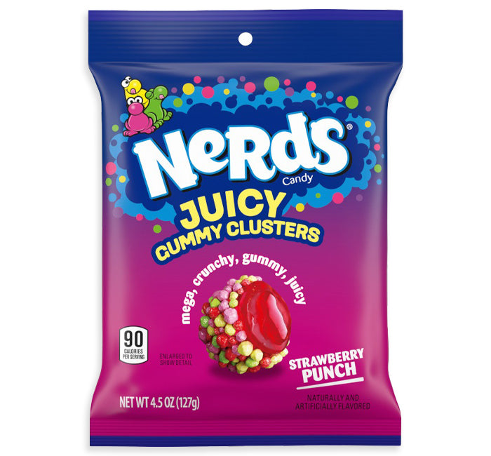 Nerds Juicy Clusters Strawberry Punch Peg Bag