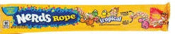 Nerds Tropical Rope candy bar with yellow-blue package and assorted fruit candies