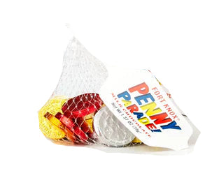 Penny Parade Chocolate Coins Mesh Bag