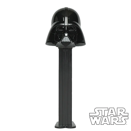 Glossy black Darth Vader helmet PEZ dispenser from Star Wars collection
