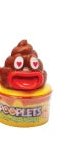 Vibrant cartoonish Pooplets Candy Dispenser as ice cream cone with red face and yellow base