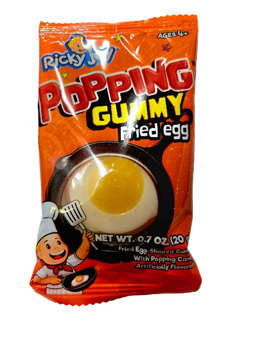 Ricky Joy Popping Gummy Fried Egg Candy