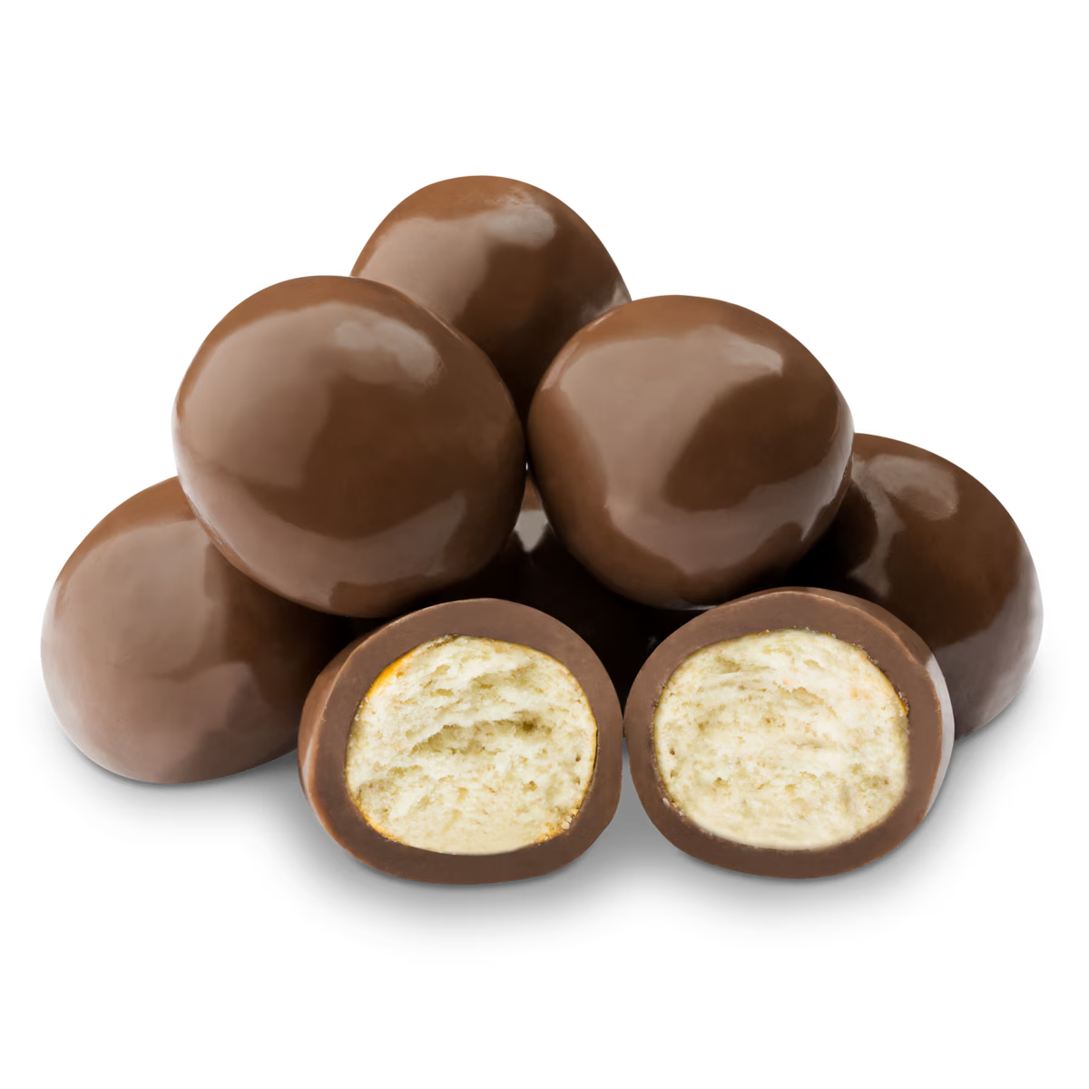 Pretzel Bites: chocolate-covered biscuit balls with creamy filling