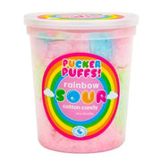 Pucker Puffs Sour Rainbow Cotton Candy Tub