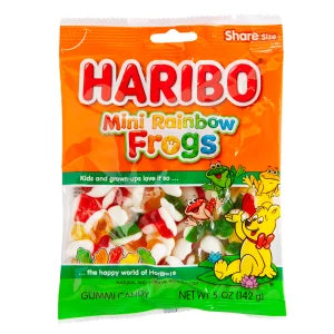 Haribo Mini Rainbow Frogs Peg Bag