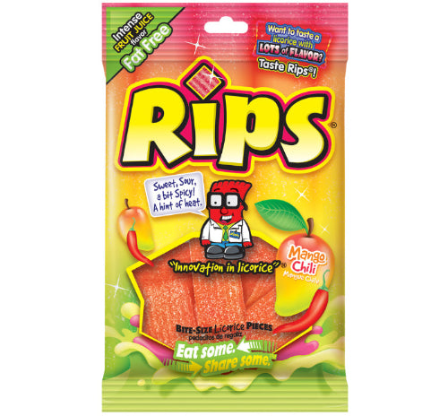 Rips Bites Mango Chili Licorice Peg Bag