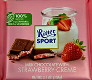 Ritter Sport Milk Chocolate with Strawberry Creme